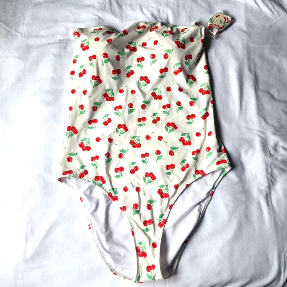 Aerie Cherry Print One-piece Swumsuit, XL
